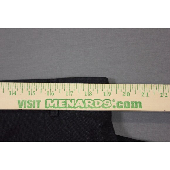 Giorgio Armani Pants Mens Blue Small Checked Wool Dress Trousers 38" X 32" - Picture 7 of 10